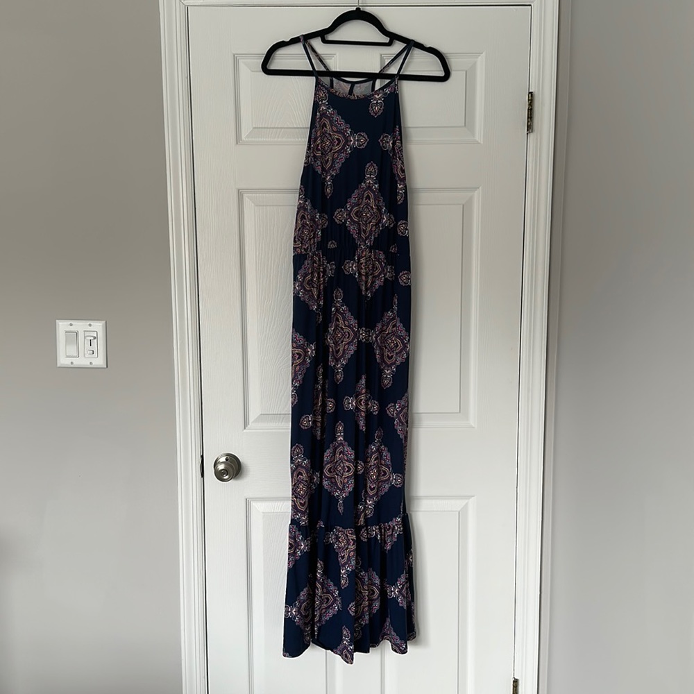 French Grey Maxi Dress